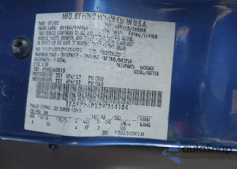 2002 Ford Focus Se from USA, damaged, VIN 1FAFP34PX2W354984